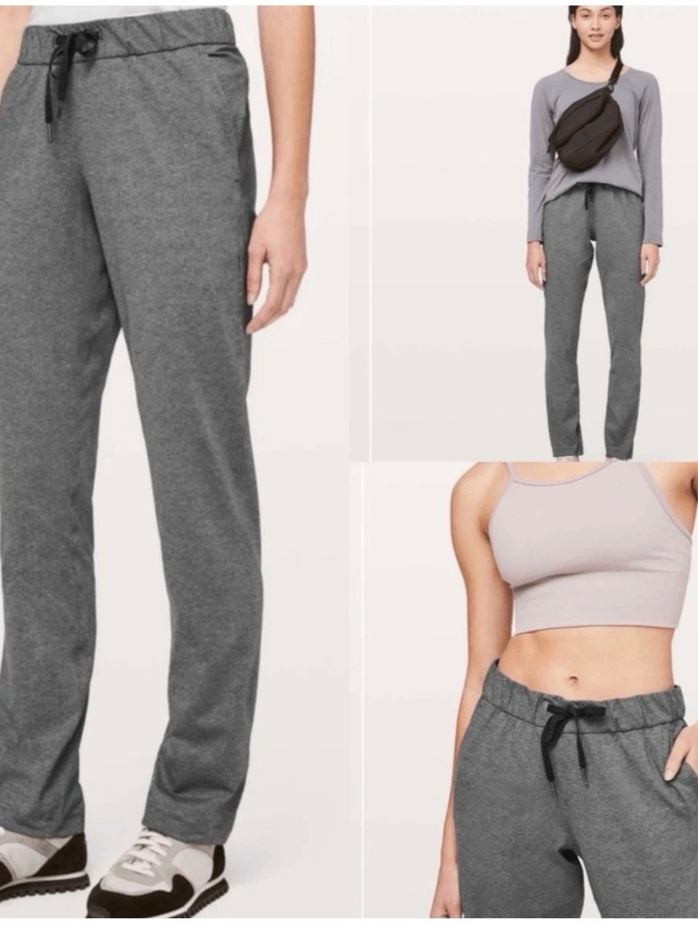 lululemon athletica Women's Heather Gray Drawstring Joggers
